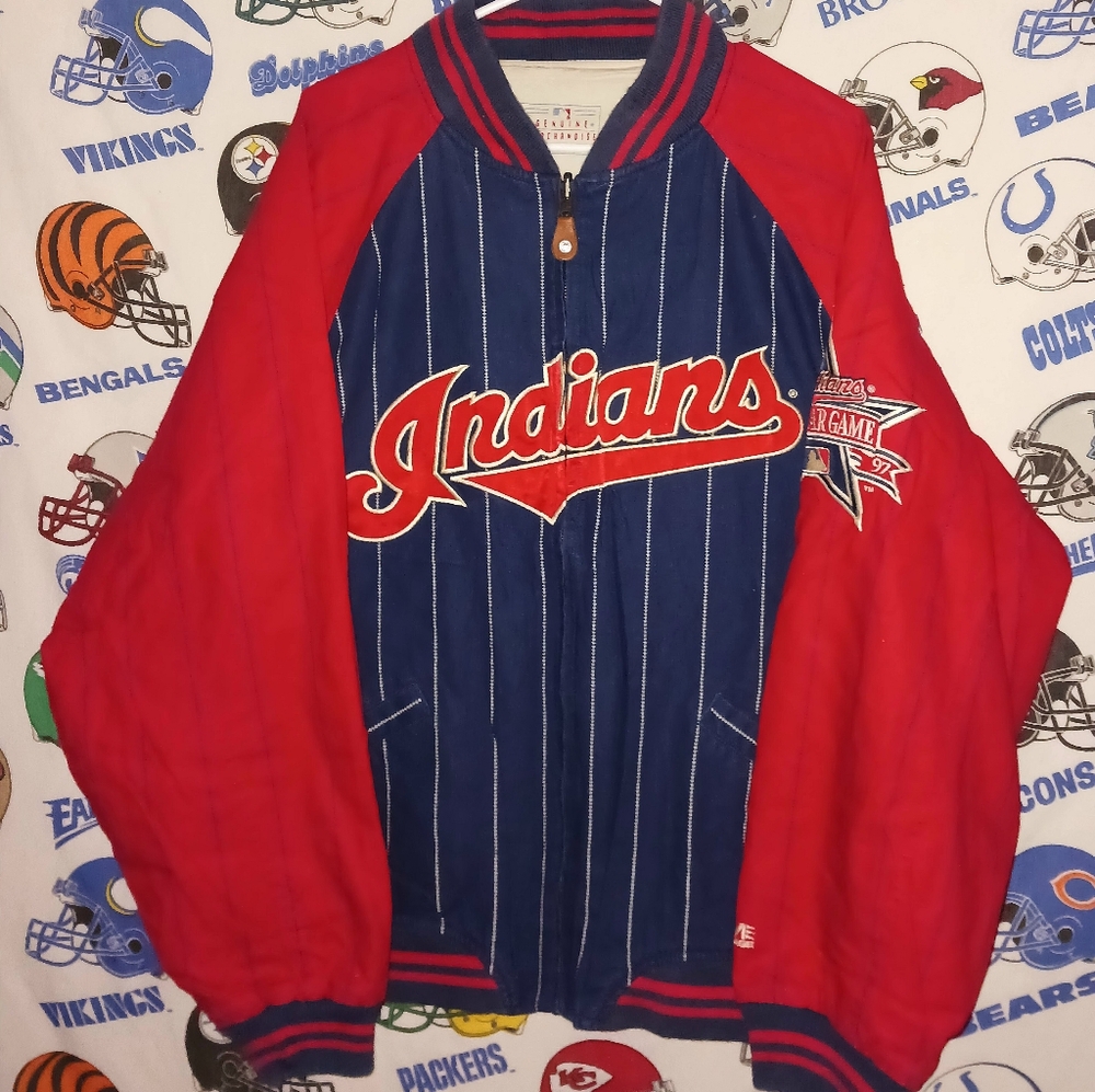 Vintage Cleveland Indians 1997 All Star Game Varsity Lettermans Baseball Jacket